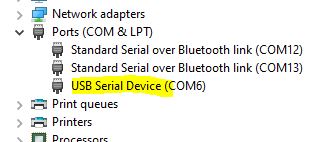 Radio as USB Serial Device